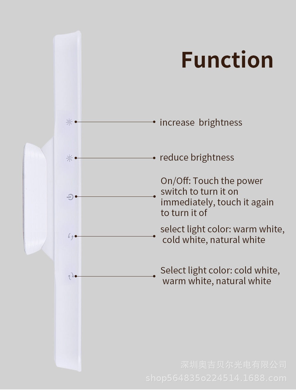 Magnetische LED-Leselampe mit Dimmfunktion