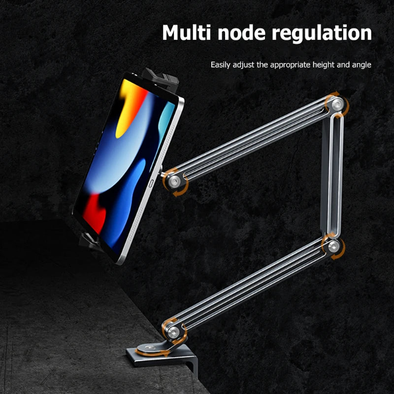 Adjustable Bed Tablet Stand for 4-12.9 Inches Mobile Phones Tablets Aluminum Arm Bed Desk Tablet Mount Support for Ipad Mini